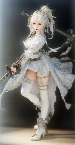 white rose snow queen,whitey,a200,mezzelune,show off aurora,pale,winterblueher,pure white,white eagle,drg,rifle,eris,white dove,vexiernelke,white lady,angel figure,3d figure,elza,white bird,hwachae