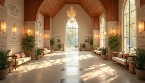 crematorium,narthex,christ chapel,lobby,columbarium,entrance hall,foyer,mausoleums,wedding hall,pilgrimage chapel,forest chapel,chapel,hall,santuario,hall of nations,king abdullah i mosque,sanctuary,mausoleum,orangery,hallway,Photography,General,Realistic