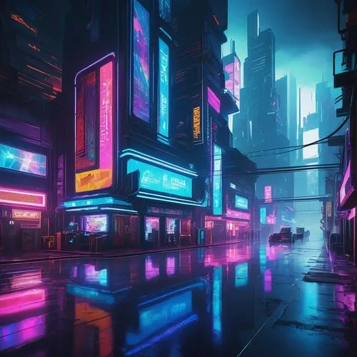 cyberpunk,cybercity,bladerunner,colorful city,cityscape,cybertown,metropolis,cyberscene,polara,microdistrict,fantasy city,urban,neon arrows,synth,vapor,futuristic landscape,cyberia,cityzen,neon,futuristic,Conceptual Art,Oil color,Oil Color 18