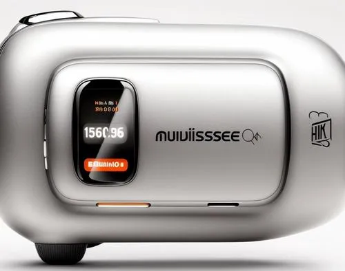 商务感，时尚,a close up image of a camera in silver,pulse oximeter,sousvide,expresscard,glucometer,smarttoaster,iconoscope