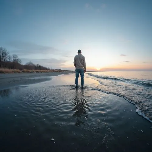 man at the sea,the wadden sea,the baltic sea,wadden sea,walk on the beach,the shallow sea,Photography,Documentary Photography,Documentary Photography 01