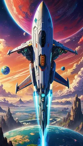 macross,gradius,valerian,robotech,starfighter,starship,Illustration,Japanese style,Japanese Style 03