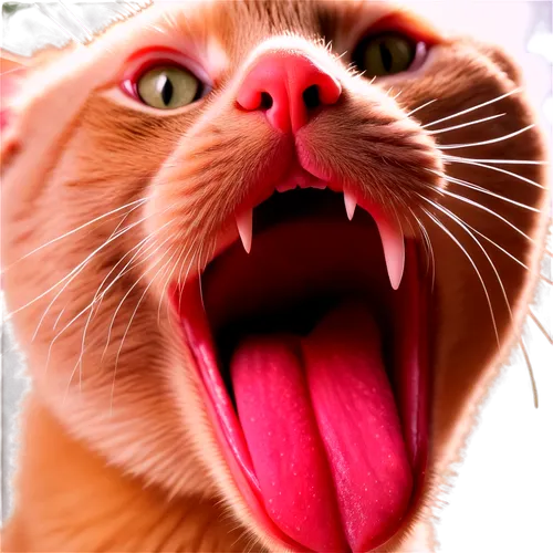 Close-up, cat's tongue, pink, moist, rough texture, small papillae, gentle curve, soft focus, shallow depth of field, warm lighting, 1/2 composition, feline features, whiskers nearby, morning sunlight