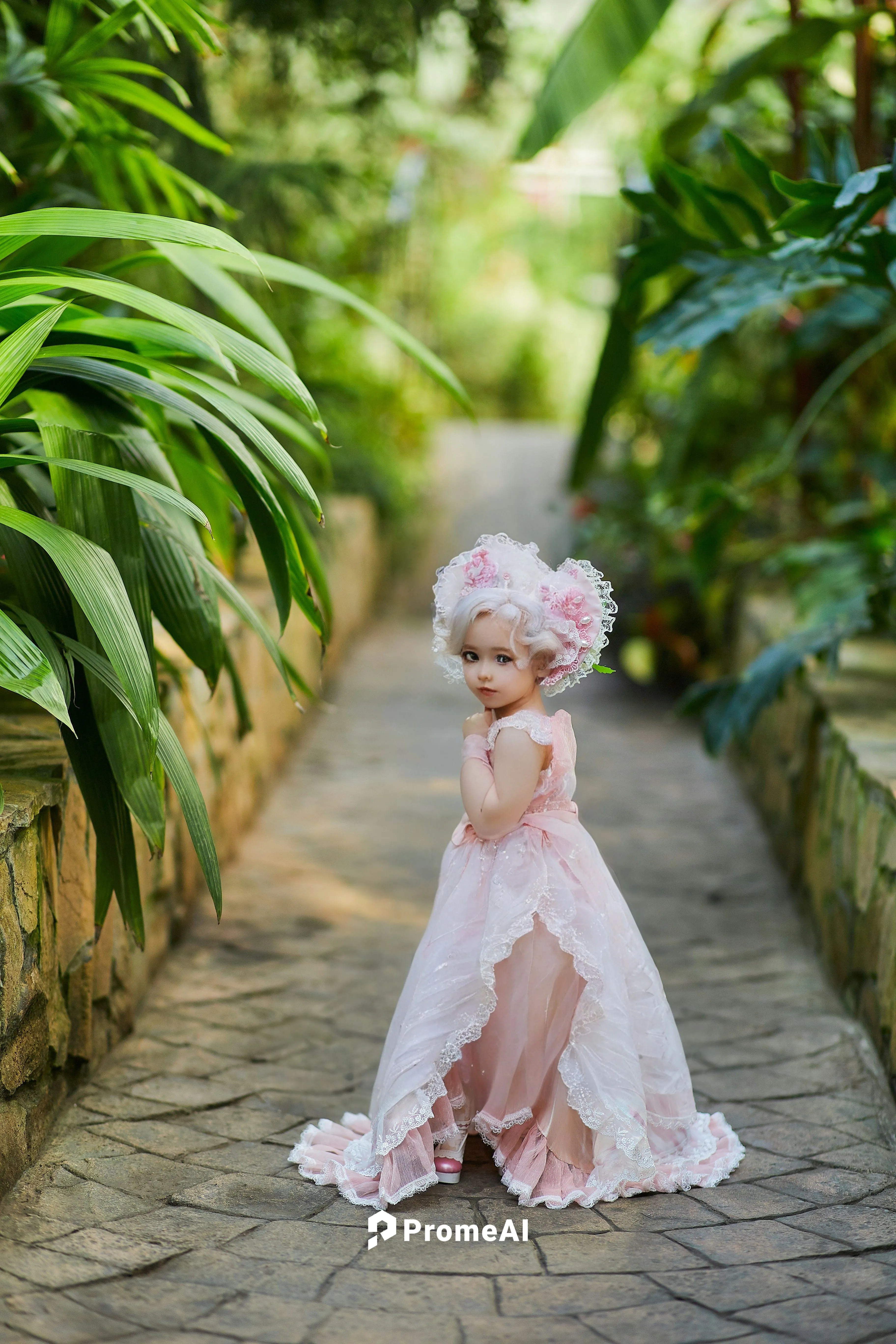 little girl in pink dress,girl in the garden,vintage doll,flower girl,little girl fairy,garden fairy,female doll,doll dress,dress doll,child fairy,model doll,girl in flowers,handmade doll,quinceañera,