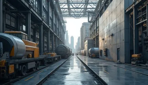 industrial landscape,loading dock,trainshed,leadenhall,marshalling yard,railcars,industrial hall,carreau,shipyards,ship yard,railroads,freight trains,warehouses,railways,railmotors,cargo port,railroad,through-freight train,freights,tank cars,Photography,General,Realistic