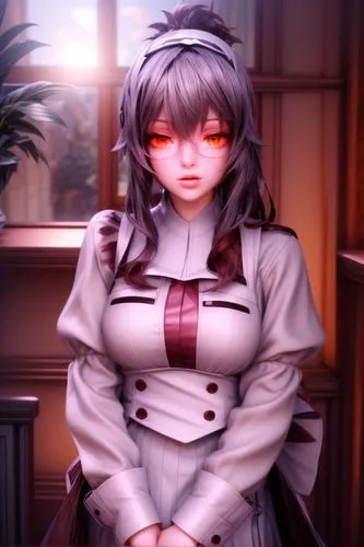 mc,ako,fuki,kotobukiya,purple chestnut,hinata,la violetta,koto,erika,female doll,mauve,viola,honmei choco,kosmea,poker primrose,bonjour bongu,evangelion eva 00 unit,violet,sitting on a chair,maya