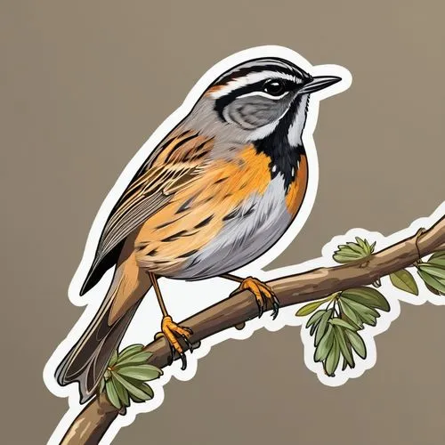 dotterels,chestnut-backed chickadee,passer domesticus,bird illustration,bird png,emberiza,treepies,common firecrest,longspur,bird robin,firecrest,an ornamental bird,broadbills,zebra finches,grosbeak,bird on branch,puffbird,rufous,song bird,sparrow bird,Unique,Design,Sticker