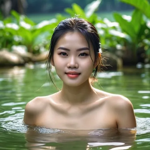 vietnamese woman,vietnamese,miss vietnam,vietnam,nymphaea,water nymph,vietnam's,asian woman,chiang mai,thai,asian girl,girl on the river,erawan waterfall national park,thermal spring,green water,water lotus,bia hơi,laos,phuquy,hot spring,Photography,General,Realistic