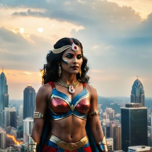 Alt Indische Götter und Göttinen als moderne superhelden : Kali,wonder woman city,wonderwoman,wonder woman,goddess of justice,super heroine,super woman,fantasy woman,head woman,warrior woman,woman str