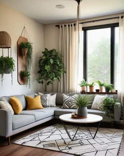 apartment lounge,sunroom,modern decor,contemporary decor,living room,livingroom,house plants,home interior,sitting room,houseplants,interior design,mid century modern,interior decor,an apartment,green living,houseplant,shared apartment,modern living room,berkus,interior modern design,Conceptual Art,Daily,Daily 34