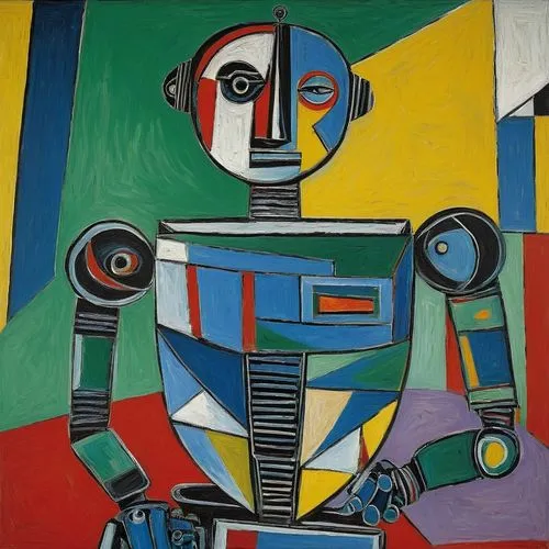 cubists,cubist,jawlensky,severini,robot icon,britto,Art,Artistic Painting,Artistic Painting 05