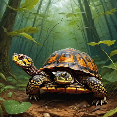 ornate box turtle,eastern box turtle,box turtle,galápagos tortoise,common map turtle,tortoises,tortoise,land turtle,terrapin,map turtle,red eared slider,painted turtle,giant tortoise,turtle,patrol,macrochelys,turtle pattern,gopher tortoise,turtles,aaa,Art,Classical Oil Painting,Classical Oil Painting 24