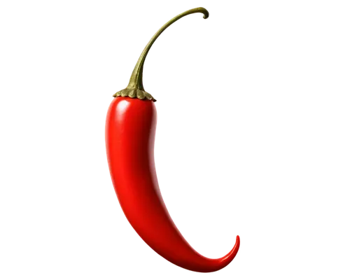 Red chili pepper, glossy texture, vibrant red color, rounded shape, stem attached, solo, detailed seeds, slight sheen, soft focus, warm lighting, shallow depth of field, 3/4 composition, realistic, PN