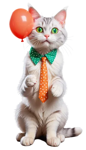 funny cat,red whiskered bulbull,cute cat,circus animal,cat image,red cat,lucky cat,cartoon cat,balloon with string,pink cat,vintage cat,peccatte,necktie,white cat,doll cat,orange tabby cat,breed cat,cat vector,red tabby,firecat,Illustration,Realistic Fantasy,Realistic Fantasy 47