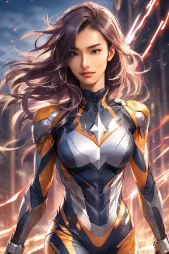 cyberstar,superhero background,nova,captain marvel,psylocke,superwasp,Digital Art,Anime