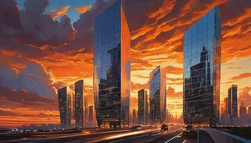 futuristic landscape,skyscrapers,cybercity,cityscape,futuristic architecture,metropolis,dystopian,skyscraper,cyberport,dystopias,hypermodern,areopolis,the skyscraper,skylstad,futuristic,sedensky,world digital painting,urban towers,cybertown,megalopolis,Illustration,Black and White,Black and White 07