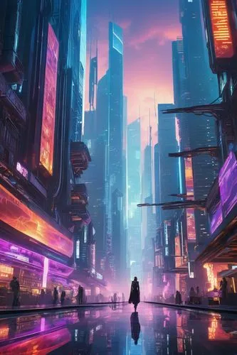 cyberpunk,futuristic landscape,futuristic,metropolis,dystopian,fantasy city,colorful city,cityscape,shanghai,shinjuku,tokyo city,scifi,hong kong,dystopia,tokyo,harbour city,vapor,ultraviolet,kowloon,sci - fi,Illustration,Retro,Retro 01