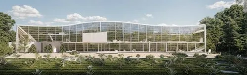 Conservar las plantas y carros,europan,skolkovo,embl,biotechnology research institute,revit,renderings,technopark,3d rendering,chancellery,hahnenfu greenhouse,glasshouse,glass facade,solar cell base,i