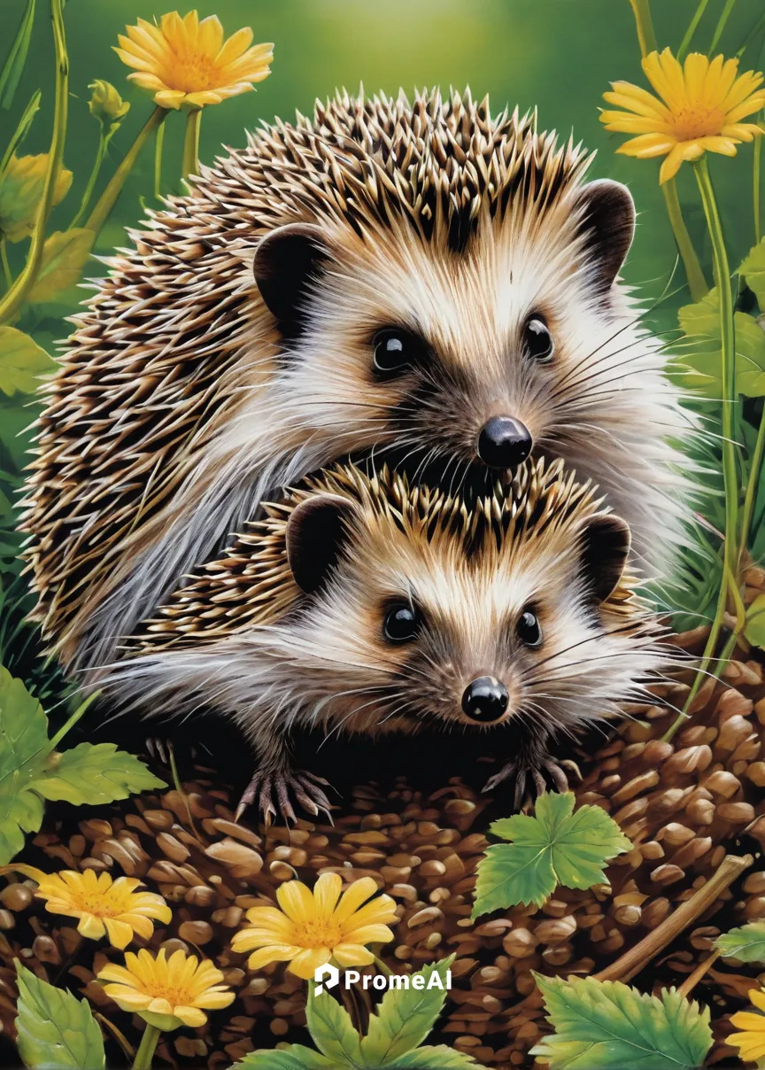 Hedgehog wildlife, nature, greeting card by David Thelwell,hedgehogs,amur hedgehog,hedgehog heads,hedgehogs hibernate,hedgehog,young hedgehog,raccoons,anthropomorphized animals,hoglet,whimsical animal