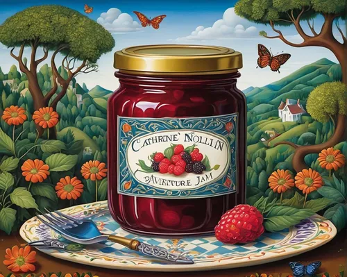 Imagine a mysterious jar of jam with the power to grant wishes. Write a wild adventure where the protagonist encounters this enchanted jam.,lingonberry jam,strawberry jam,fruit jams,currant jam,apple 