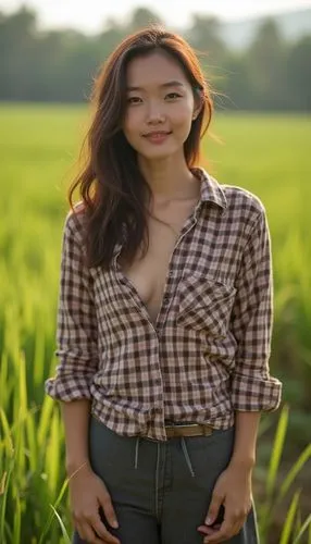 sawah,vietnamese woman,farm girl,paddy field,vietnamese,farm background,Photography,General,Realistic