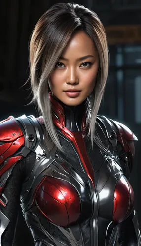 hong,wei,cyborg,shepard,kim,cgi,korean,red,korean won,guilinggao,hon khoi,siu mei,asian vision,iron,xiangwei,anime 3d,x men,chinsuko,asian woman,head woman,Illustration,Japanese style,Japanese Style 18