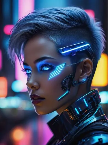 cyberpunk,futuristic,cyborg,cyber,echo,terminator,valerian,neon lights,nova,cybernetics,electro,scifi,neon makeup,cyber glasses,streampunk,neon body painting,sci-fi,sci - fi,neon light,80s,Illustration,Vector,Vector 09