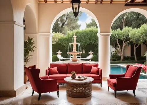 patio furniture,masseria,luxury home interior,outdoor furniture,moroccan pattern,interior decor,cochere,chaise lounge,loggia,orangery,contemporary decor,patio,casa fuster hotel,decorative fountains,outdoor dining,alcove,breakfast room,patios,marrakesh,sunroom,Art,Artistic Painting,Artistic Painting 47