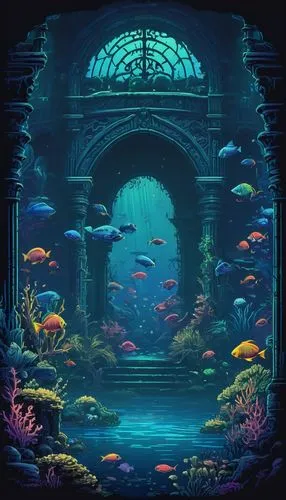 aquarium,underwater oasis,aquariums,coral reef,underwater playground,undersea,atlantis,aquarium decor,underwater landscape,underwater background,acquarium,sunken church,under the sea,ocean floor,lagoon,aquarium inhabitants,deep sea,ocean paradise,aquatic,under sea,Unique,Pixel,Pixel 04