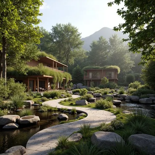 japanese zen garden,japanese garden,zen garden,wudang,japanese garden ornament,hushan,teahouse,house in the mountains,laoshan,fallingwater,korean folk village,the cabin in the mountains,house in mountains,teahouses,ryokan,landscaped,dojo,sake gardens,creekside,mountain settlement