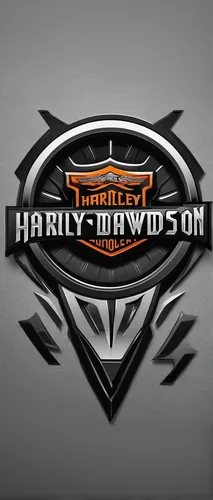 Design a sleek and futuristic Harley Davidson logo for a tech-inspired motorcycle brand.,harley-davidson,harley davidson,handymax,logo header,automotive decal,hairstyler,arrow logo,sundown audio car a