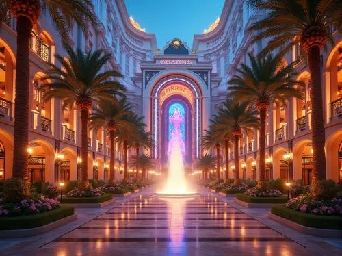 caesars palace,theed,emirates palace hotel,largest hotel in dubai,dubai garden glow,agrabah,venetian hotel,the dubai mall entrance,jeddah,gaylord palms hotel,the hassan ii mosque,hassan 2 mosque,dhahran,riad,sultan qaboos grand mosque,dubia,rohm,haramain,al nahyan grand mosque,royal palms,Photography,General,Realistic