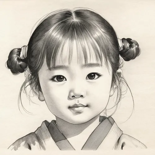 child portrait,girl portrait,girl drawing,oriental girl,pencil drawing,pencil drawings,graphite,japanese art,japanese woman,geisha girl,hanbok,young girl,japanese doll,chinese art,the japanese doll,oriental painting,pencil art,charcoal pencil,mystical portrait of a girl,portrait of a girl,Illustration,Paper based,Paper Based 30