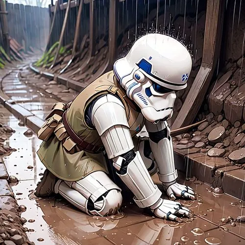 stormtrooper,droids,starwars,star wars,droid,wreck self,darth wader,george lucas,force,boba fett,storm troops,rots,boba,the fallen,fallen down,luke skywalker,bb8-droid,fallen from the sky,clone jesionolistny,troop,Anime,Anime,Realistic