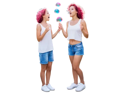 girl with speech bubble,juggling,pink balloons,mirroring,derivable,inflates soap bubbles,jugglers,bubble blower,transparent background,soap bubbles,teenyboppers,pink double,juggles,mirror image,juggle,bubbletent,juggler,mirror reflection,portrait background,gemini,Conceptual Art,Daily,Daily 11