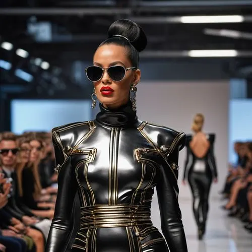 mugler,balmain,runway,catwalk,latex,gaultier,runways,leatherette,catwalks,moschino,black leather,leathery,moschini,dsquared,fenty,goldwell,pleather,leather,catsuit,skintight,Photography,General,Sci-Fi