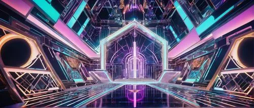 tron,kaleidoscape,mainframes,cyberspace,hyperspace,transfinite,cybercity,digitalism,cyberscene,extradimensional,megastructure,cyberia,fractal environment,dimension,silico,electric arc,frameshift,wavevector,rez,audiovisuals,Illustration,Vector,Vector 16