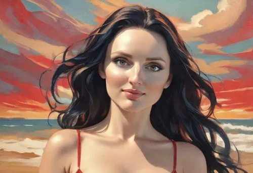 melisandre,photo painting,oreiro,jasinski,oil painting,art painting,Digital Art,Impressionism