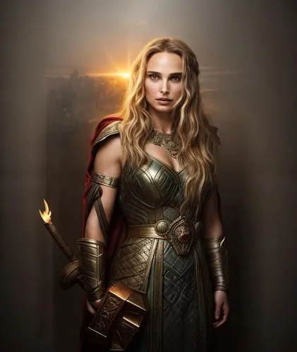 In this breathtaking photograph, the portrait of the famous beauty and mythology of the world Lady Thor now appears as a masterpiece. But this is no ordinary creature is beautiful Natalie Portman . As