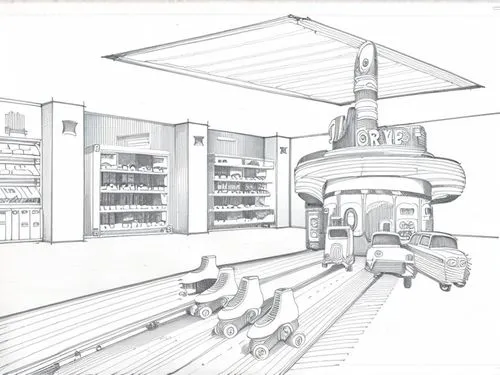 convenience store,pharmacy,kitchen shop,multistoreyed,apothecary,supermarket shelf,grocer,cart with products,pantry,shelves,cosmetics counter,store fronts,grocery store,store,soap shop,supermarket,grocery,shelving,subway station,subway system,Design Sketch,Design Sketch,Hand-drawn Line Art