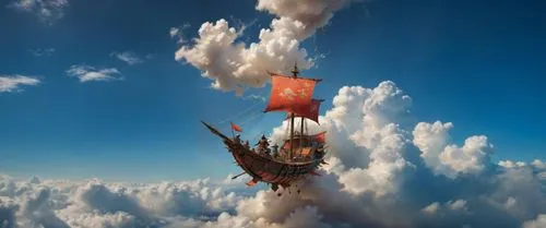 skyship,sea sailing ship,pirate ship,sailing ship,sail ship,galleon