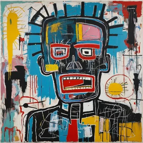 basquiat,nielly,kachina,posttraumatic,mousseau,tezcatlipoca,Art,Artistic Painting,Artistic Painting 51