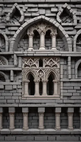 stonework,medieval architecture,entablature,carved wall,romanesque,byzantine architecture,factory bricks,terracotta,stone palace,brickwork,gothic architecture,architectural detail,kirrarchitecture,brick block,architectural style,gaudí,wooden facade,sandstone wall,escher,antique construction,Conceptual Art,Fantasy,Fantasy 27