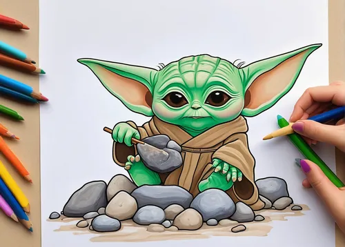 yoda,color pencils,colored pencils,colored pencil background,coloured pencils,colour pencils,colourful pencils,coloring picture,coloring for adults,color pencil,kids illustration,colored crayon,pencil art,colored pencil,coloring pages,pencil color,crayon colored pencil,watercolor pencils,colouring,cg artwork,Art,Artistic Painting,Artistic Painting 21