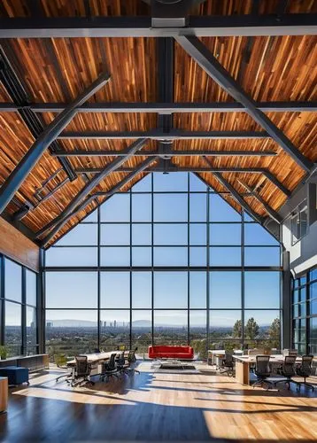 glass roof,daylighting,snohetta,sunroom,wooden beams,structural glass,djerassi,folding roof,bohlin,clerestory,ucsc,roof landscape,loft,skylights,wooden roof,eames,bizinsider,glass wall,glassell,quilt barn,Illustration,American Style,American Style 03