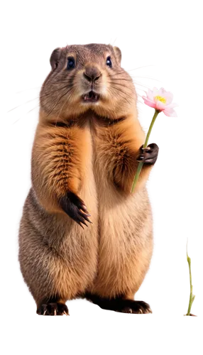 holding flowers,flowers png,gopher,prairie dog,flower animal,flower delivery,marmota marmota,groundhog,nutria,beaver,with a bouquet of flowers,otter,knuffig,capybara,squirell,on a wild flower,bunny on flower,rocket flower,picking flowers,arizona black tailed prairie dog,Illustration,American Style,American Style 04