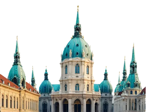 Vienna photos, ancient cityscape, grand palaces, St Stephen's Cathedral, Hofburg Palace, opera house, ornate fountains, street lamps, Baroque architecture, intricate stone carvings, golden domes, morn