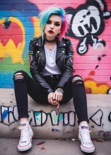 punk,grunge,harley quinn,emo,goth woman,goth subculture,lis,punk design,harley,graffiti,concrete chick,rockabella,rebel,leather jacket,girl in overalls,80s,goth like,veronica,vada,converse,Conceptual Art,Graffiti Art,Graffiti Art 06