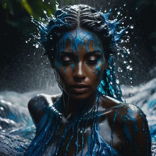 water nymph,siren,blue enchantress,aquarius,water creature,merfolk,black water,dryad,water wild,water-the sword lily,water flow,water fall,avatar,blue lagoon,in water,indigo,mermaid background,rusalka,aquatic,blue rain,Photography,Documentary Photography,Documentary Photography 15