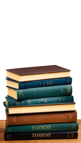 Stack of books, vertical arrangement, old leather-bound tomes, modern paperbacks, mixed sizes, worn-out spines, golden page edges, bookmarks, reading glasses, wooden desk, warm lighting, shallow depth